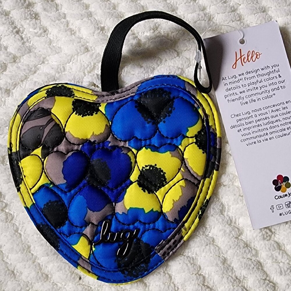 LUG Heart Luggage Tag - Peony Blue